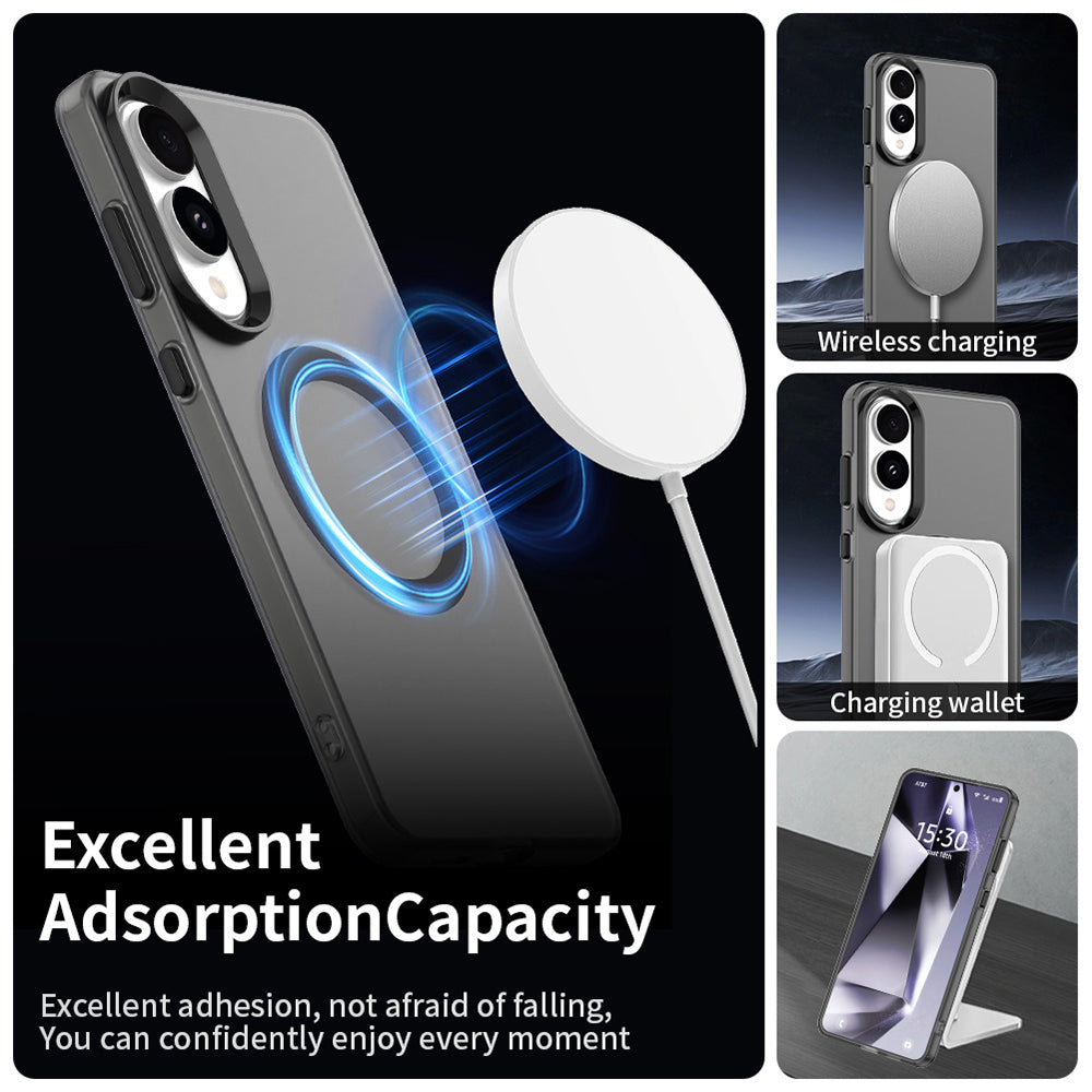 Husa de protectie Techsuit CandyCase MagSafe compatibil cu Samsung Galaxy S25 Edge, Negru
