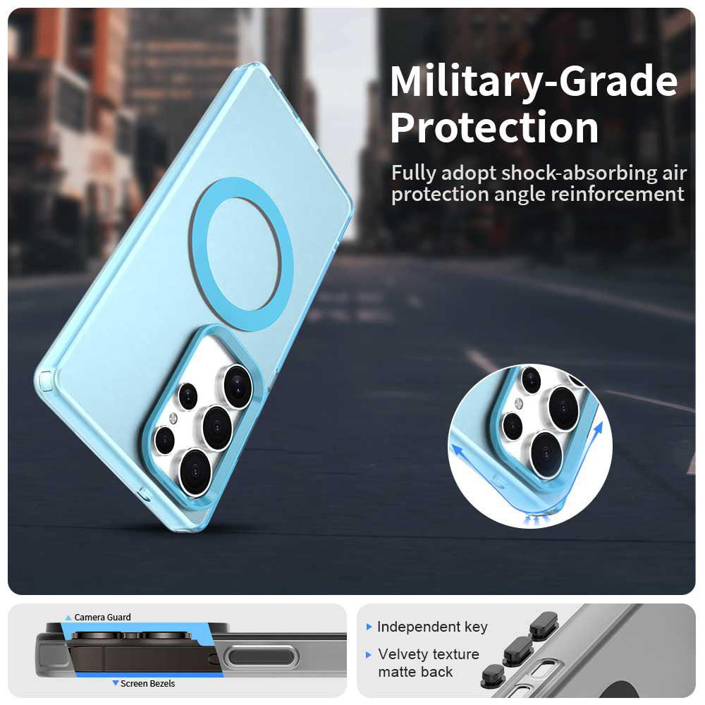 Husa de protectie Techsuit CandyCase MagSafe compatibil cu Samsung Galaxy S25 Ultra, Albastru
