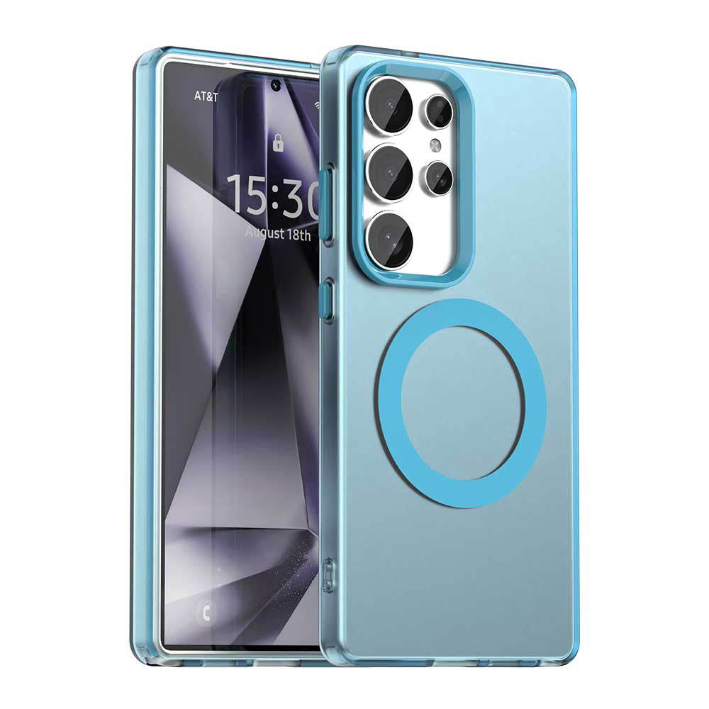 Husa de protectie Techsuit CandyCase MagSafe compatibil cu Samsung Galaxy S25 Ultra, Albastru