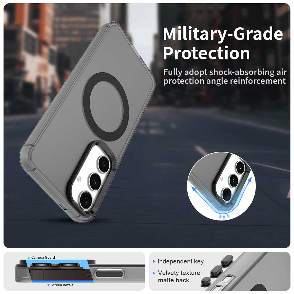 Husa de protectie Techsuit CandyCase MagSafe compatibil cu Samsung Galaxy S24 / S25, Negru