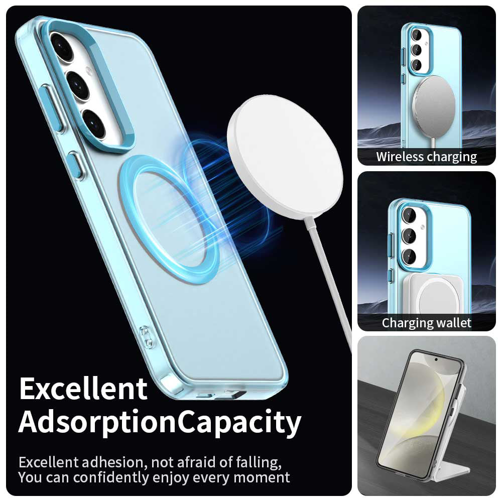 Husa de protectie Techsuit CandyCase MagSafe compatibil cu Samsung Galaxy S24 Plus / S25 Plus, Albastru