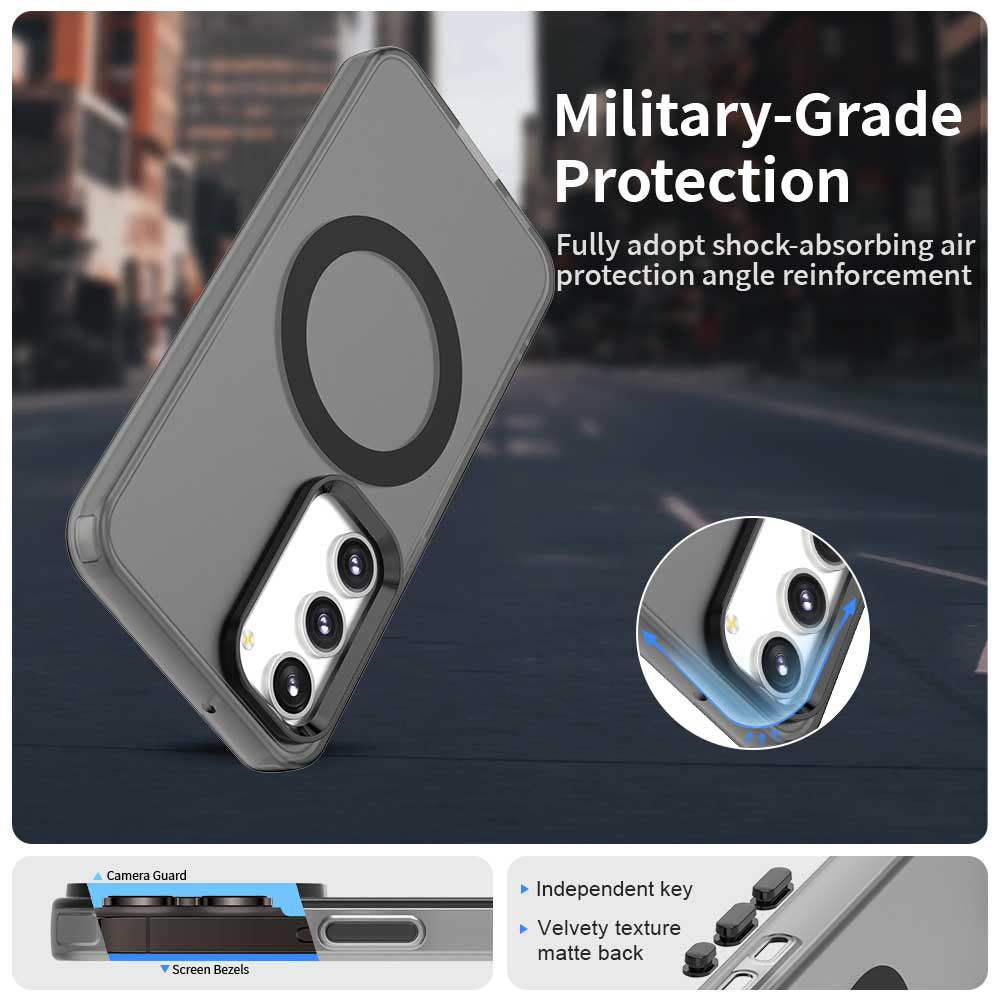 Husa de protectie Techsuit CandyCase MagSafe compatibil cu Samsung Galaxy S23 Plus, Negru