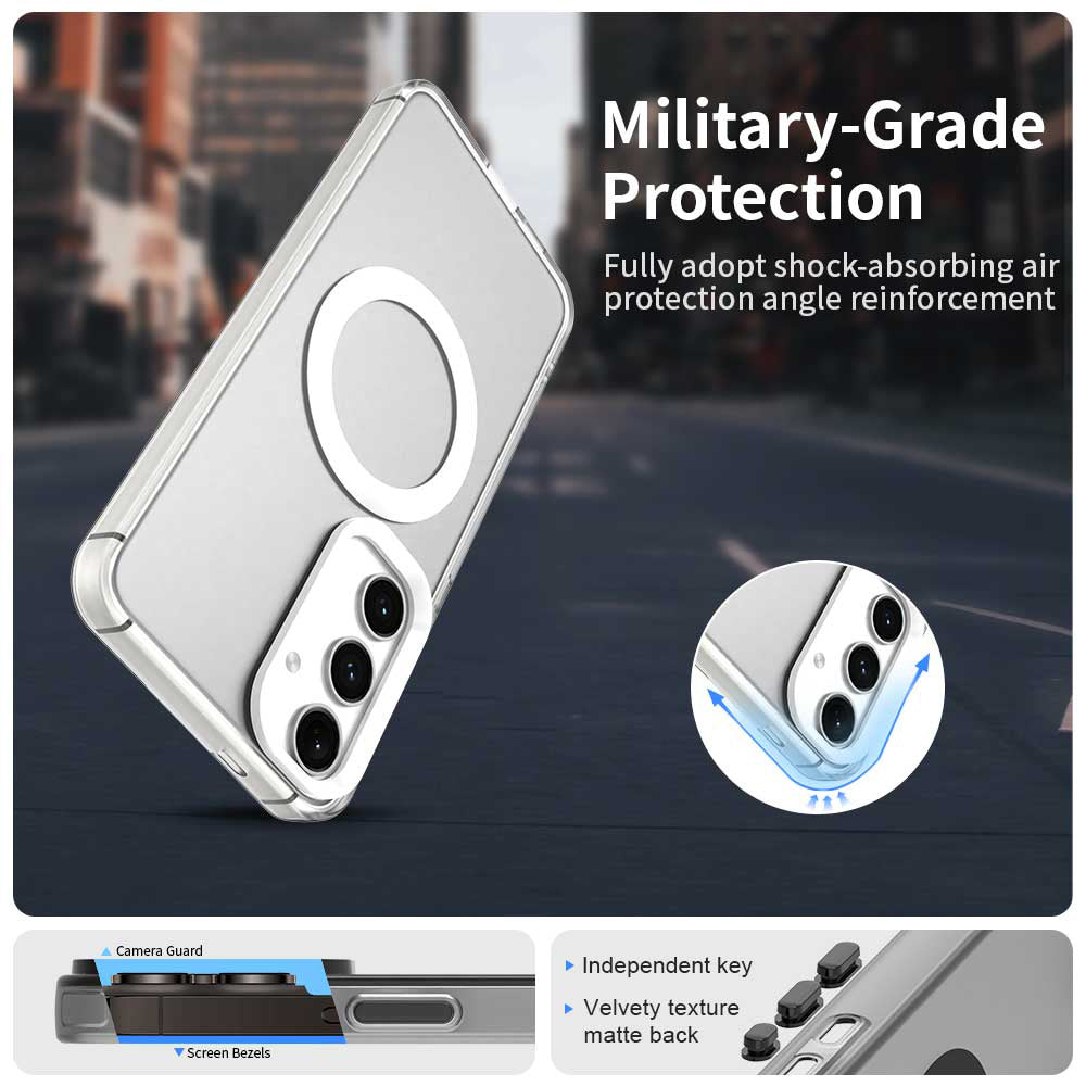 Husa de protectie Techsuit CandyCase MagSafe compatibil cu Samsung Galaxy S24 FE, Alb