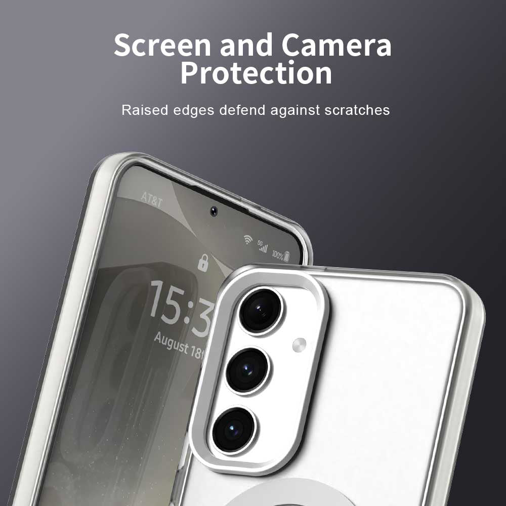 Husa de protectie Techsuit CandyCase MagSafe compatibil cu Samsung Galaxy S24 FE, Alb