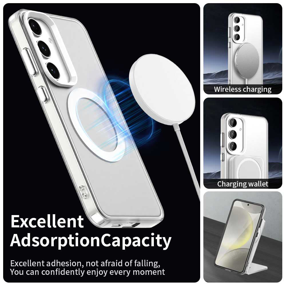 Husa de protectie Techsuit CandyCase MagSafe compatibil cu Samsung Galaxy S24 FE, Alb