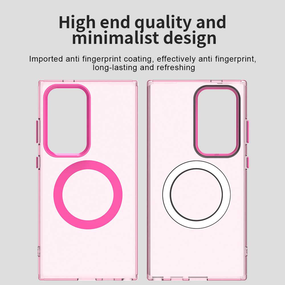 Husa de protectie Techsuit CandyCase MagSafe compatibil cu Samsung Galaxy S23 Ultra, Roz