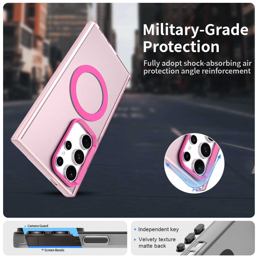 Husa de protectie Techsuit CandyCase MagSafe compatibil cu Samsung Galaxy S24 Ultra, Roz
