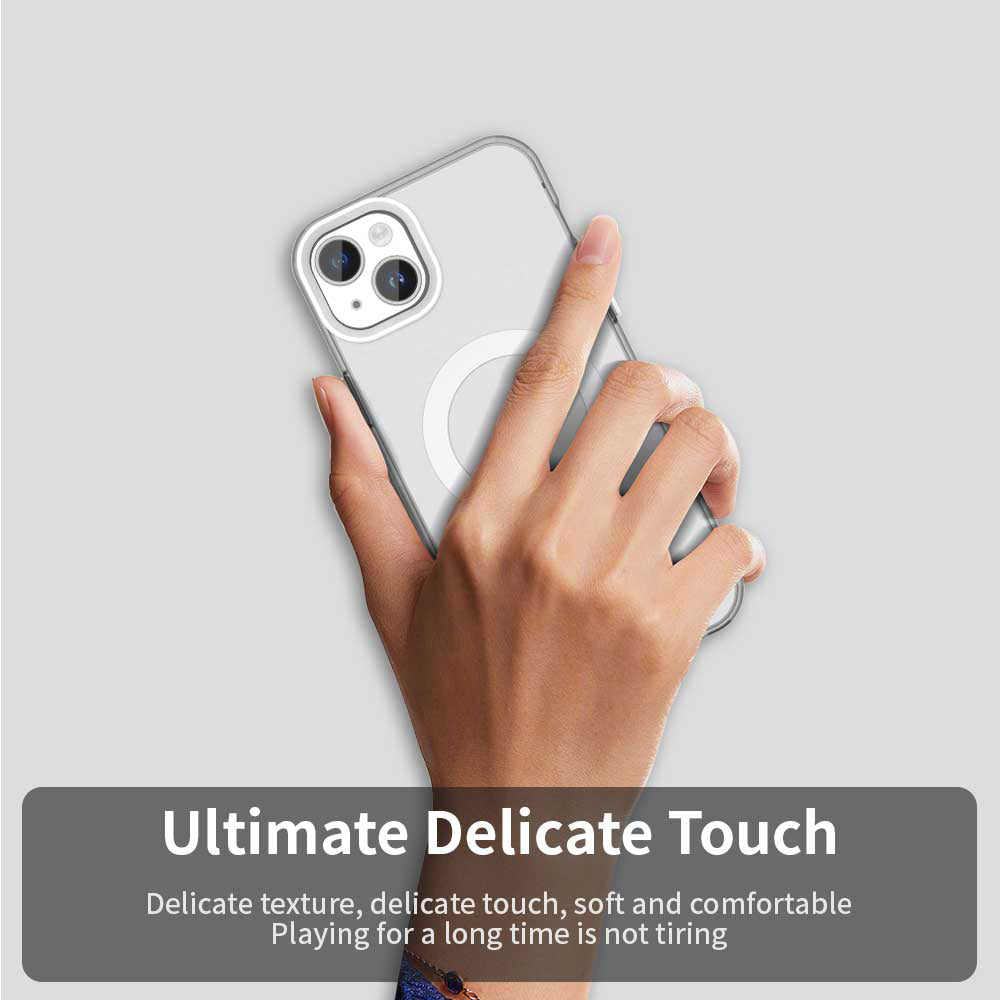 Husa de protectie Techsuit CandyCase MagSafe compatibil cu iPhone 13, Alb