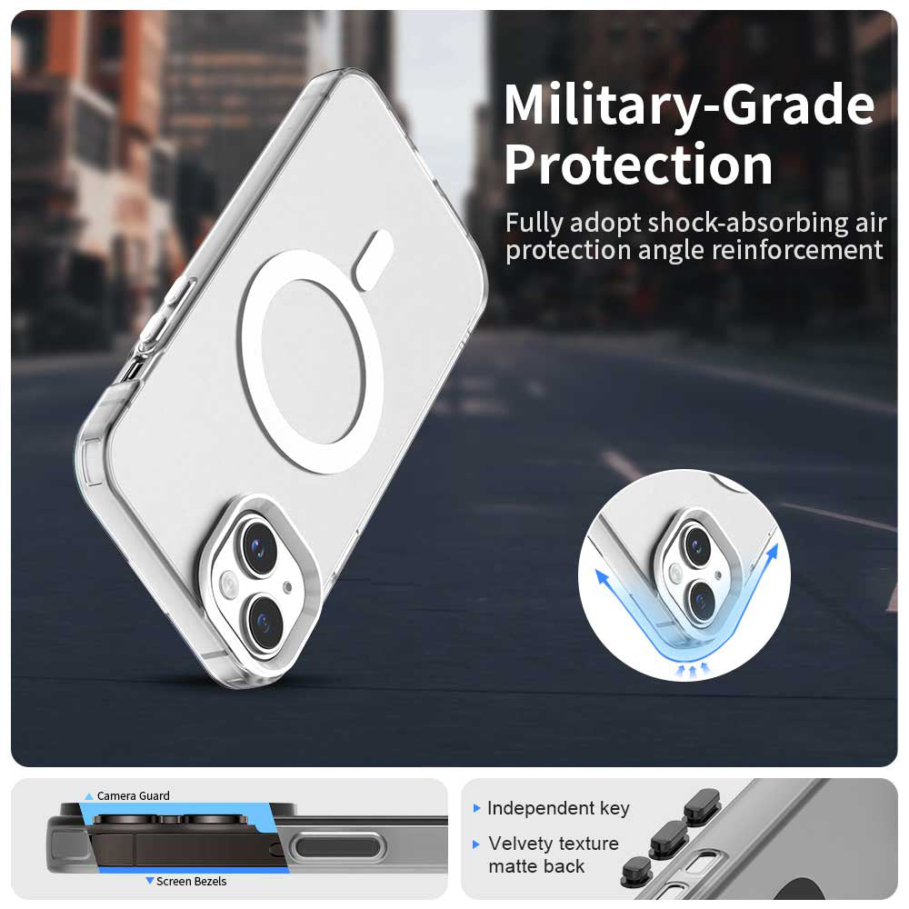 Husa de protectie Techsuit CandyCase MagSafe compatibil cu iPhone 13, Alb
