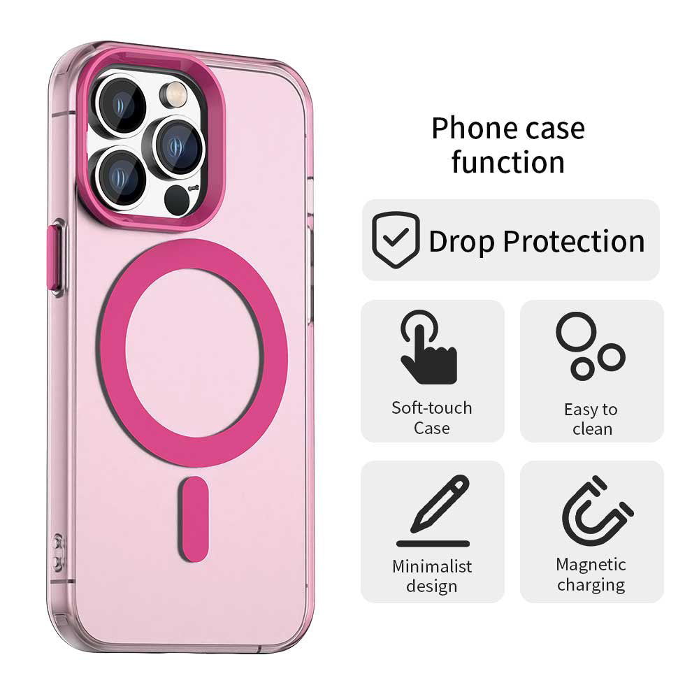Husa de protectie Techsuit CandyCase MagSafe compatibil cu iPhone 13 Pro Max, Roz