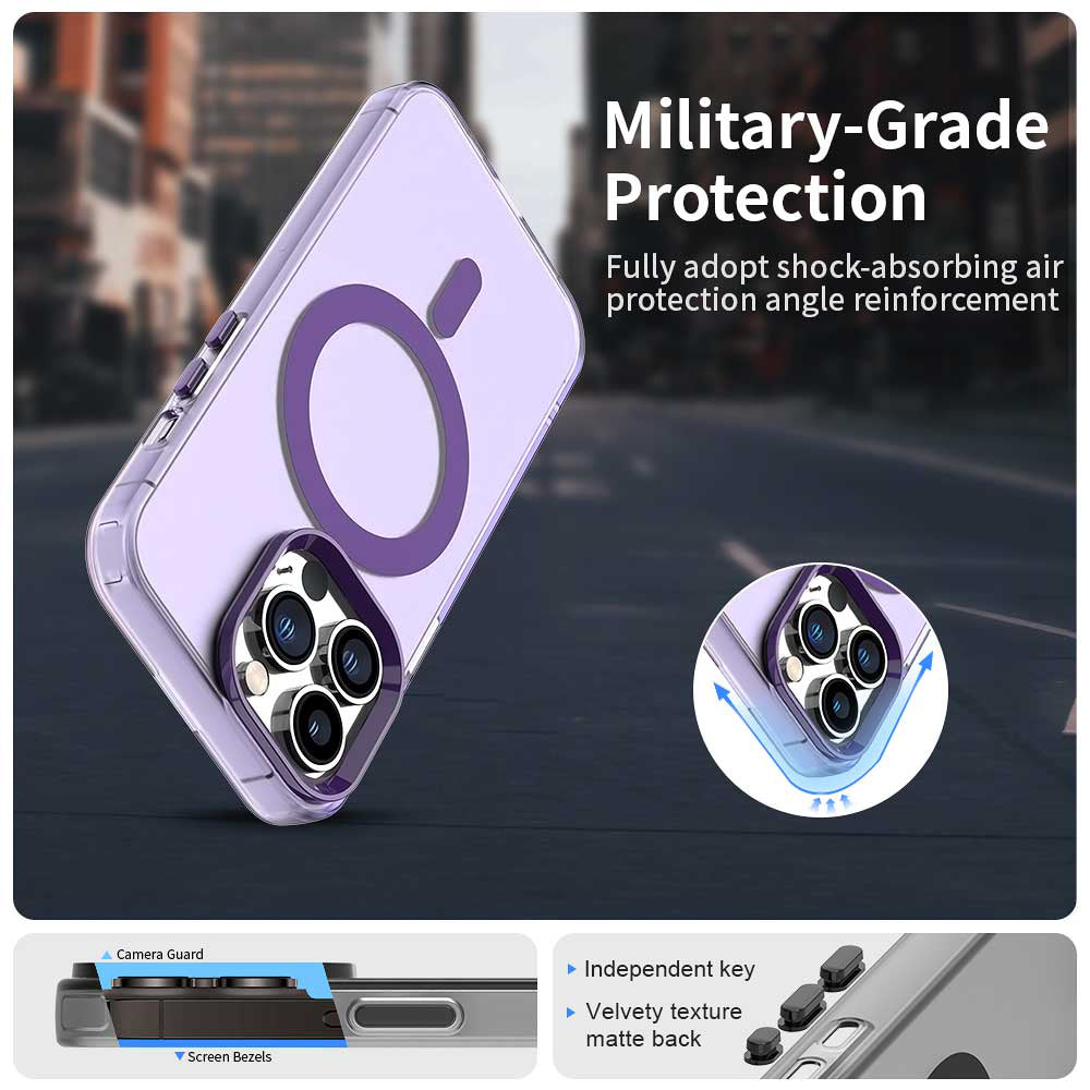 Husa de protectie Techsuit CandyCase MagSafe compatibil cu iPhone 13 Pro Max, Mov