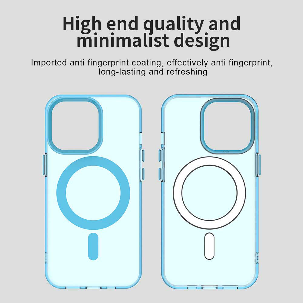 Husa de protectie Techsuit CandyCase MagSafe compatibil cu iPhone 14 Pro, Albastru