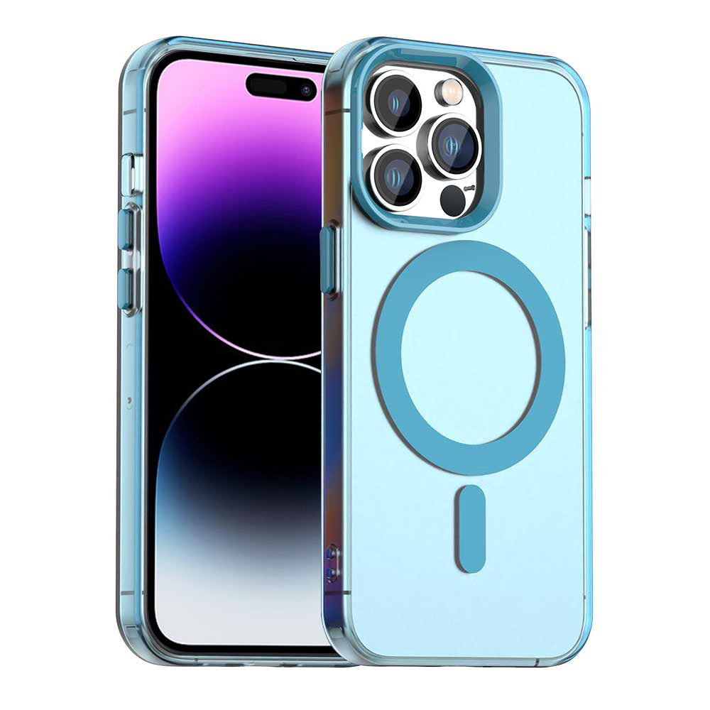 Husa de protectie Techsuit CandyCase MagSafe compatibil cu iPhone 14 Pro, Albastru