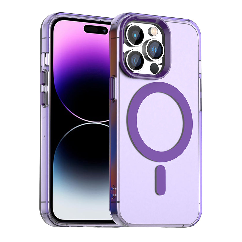 Husa de protectie Techsuit CandyCase MagSafe compatibil cu iPhone 14 Pro, Mov