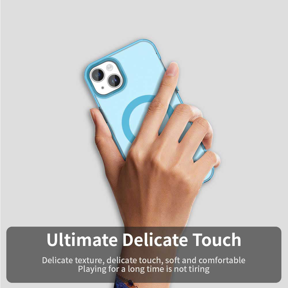 Husa de protectie Techsuit CandyCase MagSafe compatibil cu iPhone 15, Albastru