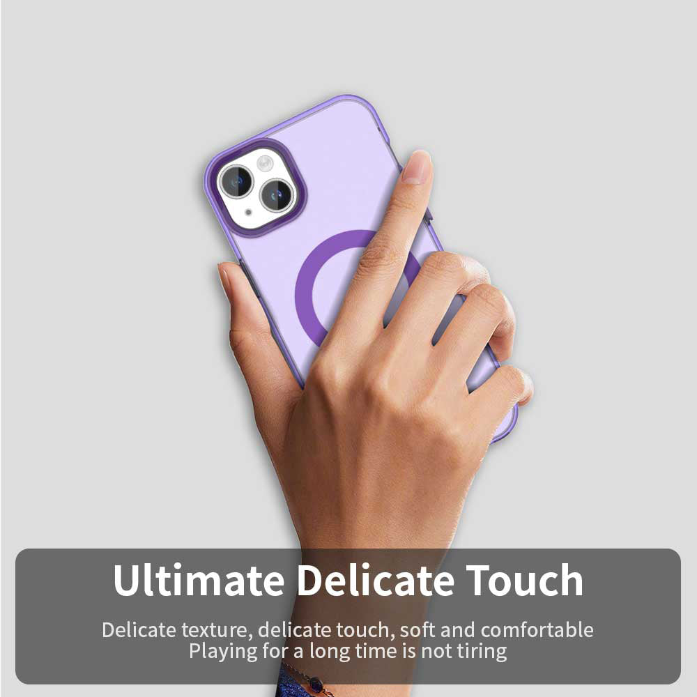 Husa de protectie Techsuit CandyCase MagSafe compatibil cu iPhone 15, Mov