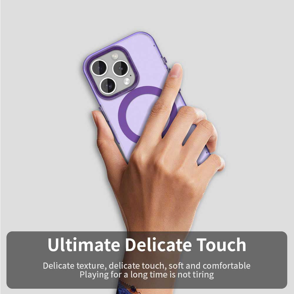 Husa de protectie Techsuit CandyCase MagSafe compatibil cu iPhone 15 Pro, Mov
