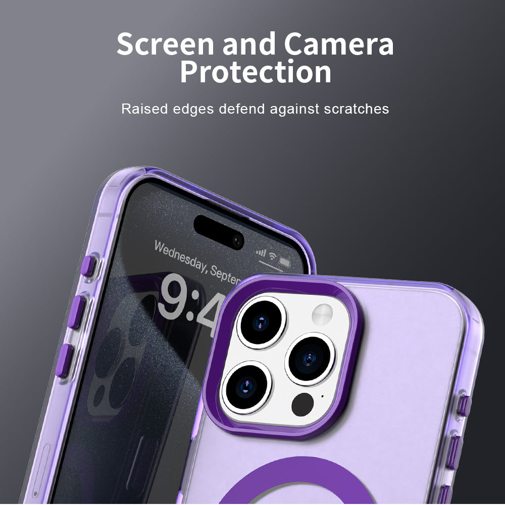 Husa de protectie Techsuit CandyCase MagSafe compatibil cu iPhone 15 Pro, Mov