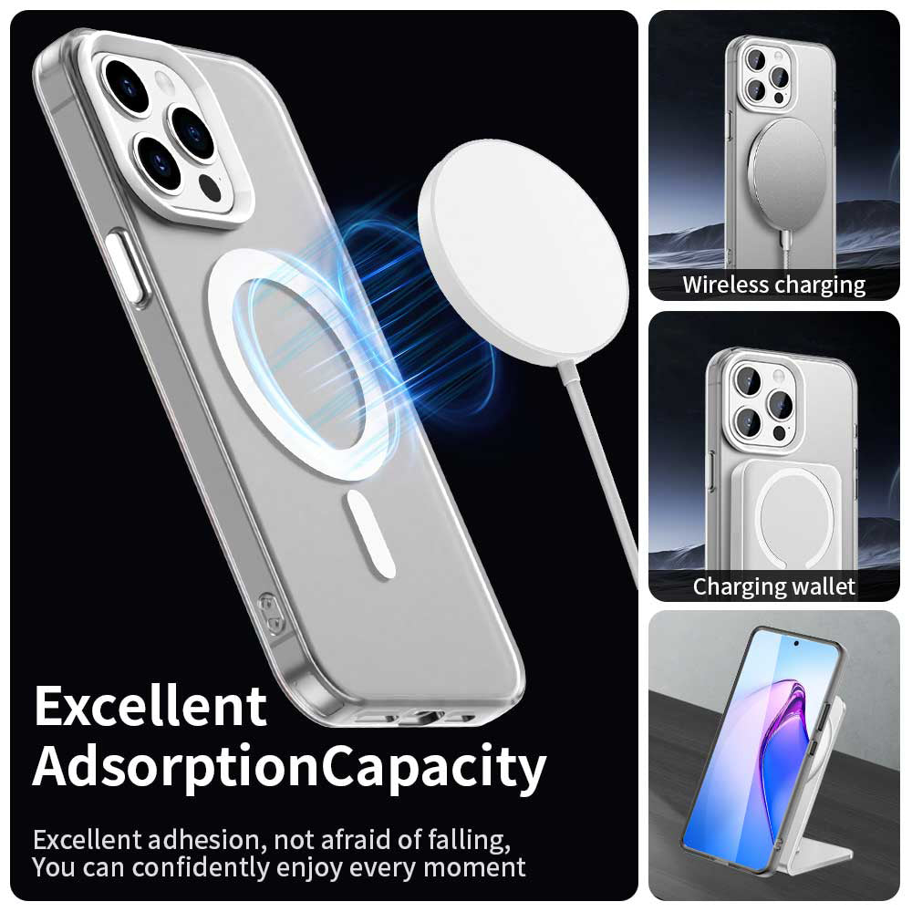 Husa de protectie Techsuit CandyCase MagSafe compatibil cu iPhone 15 Pro Max, Alb