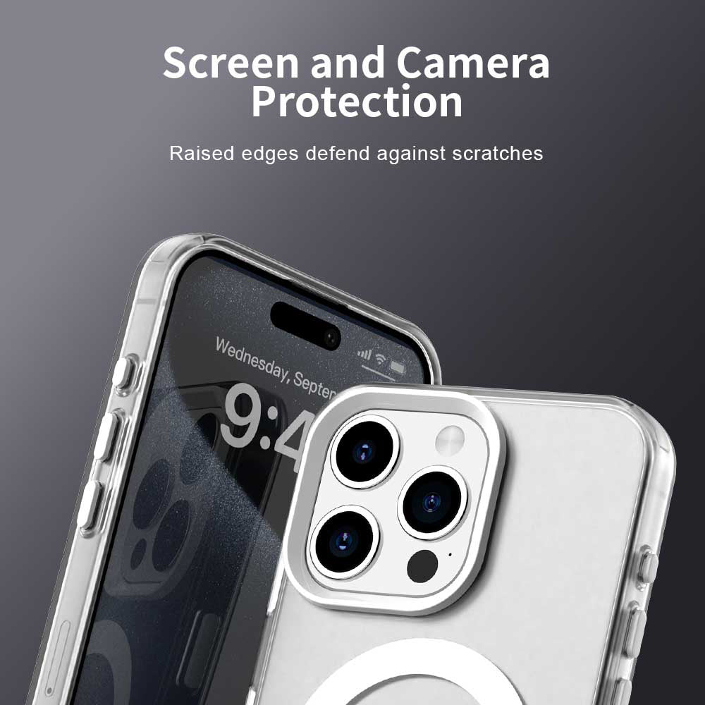 Husa de protectie Techsuit CandyCase MagSafe compatibil cu iPhone 15 Pro Max, Alb