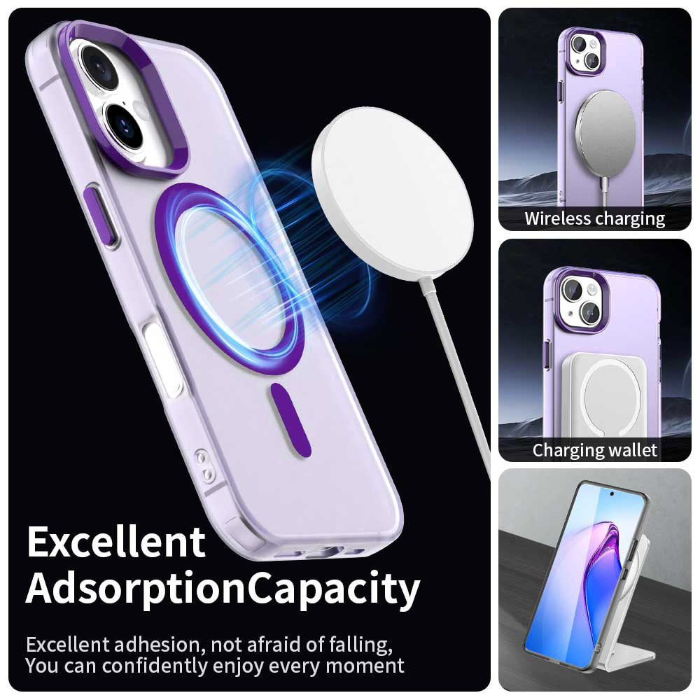 Husa de protectie Techsuit CandyCase MagSafe compatibil cu iPhone 16, Mov