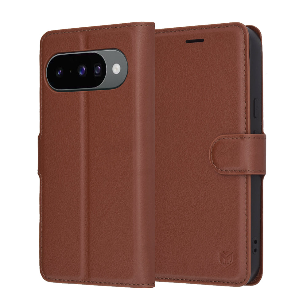 Husa de protectie Techsuit Leather Folio compatibil cu Google Pixel 10 / 10 Pro, Maro