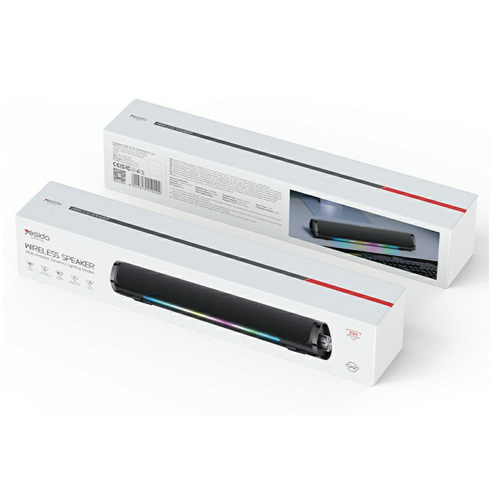 Casti Yesido Wireless Speaker (YSW27), Bluetooth 5.3, Audio System Sound Amplifier, RGB Lights, TF, AUX, USB, 1200mAh, Negru