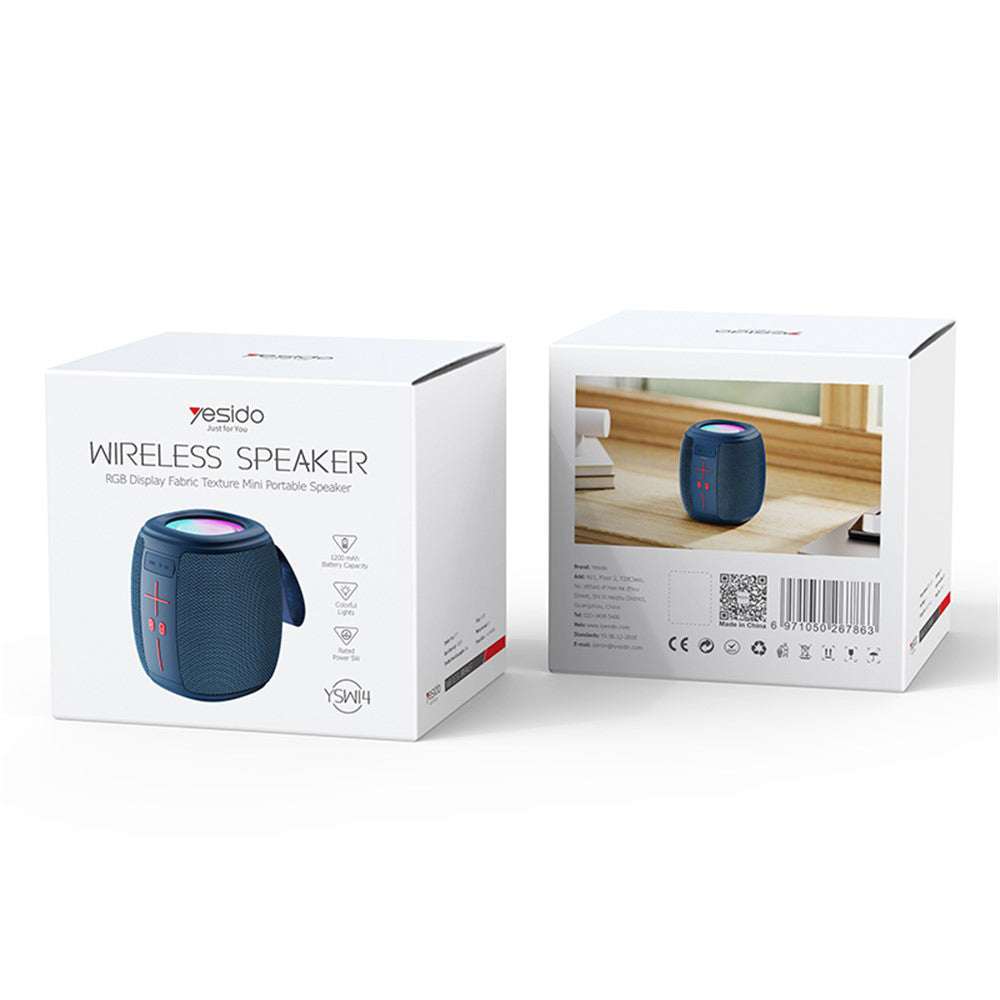 Boxa Yesido (YSW14), Bluetooth 5.1, RGB, Albastru