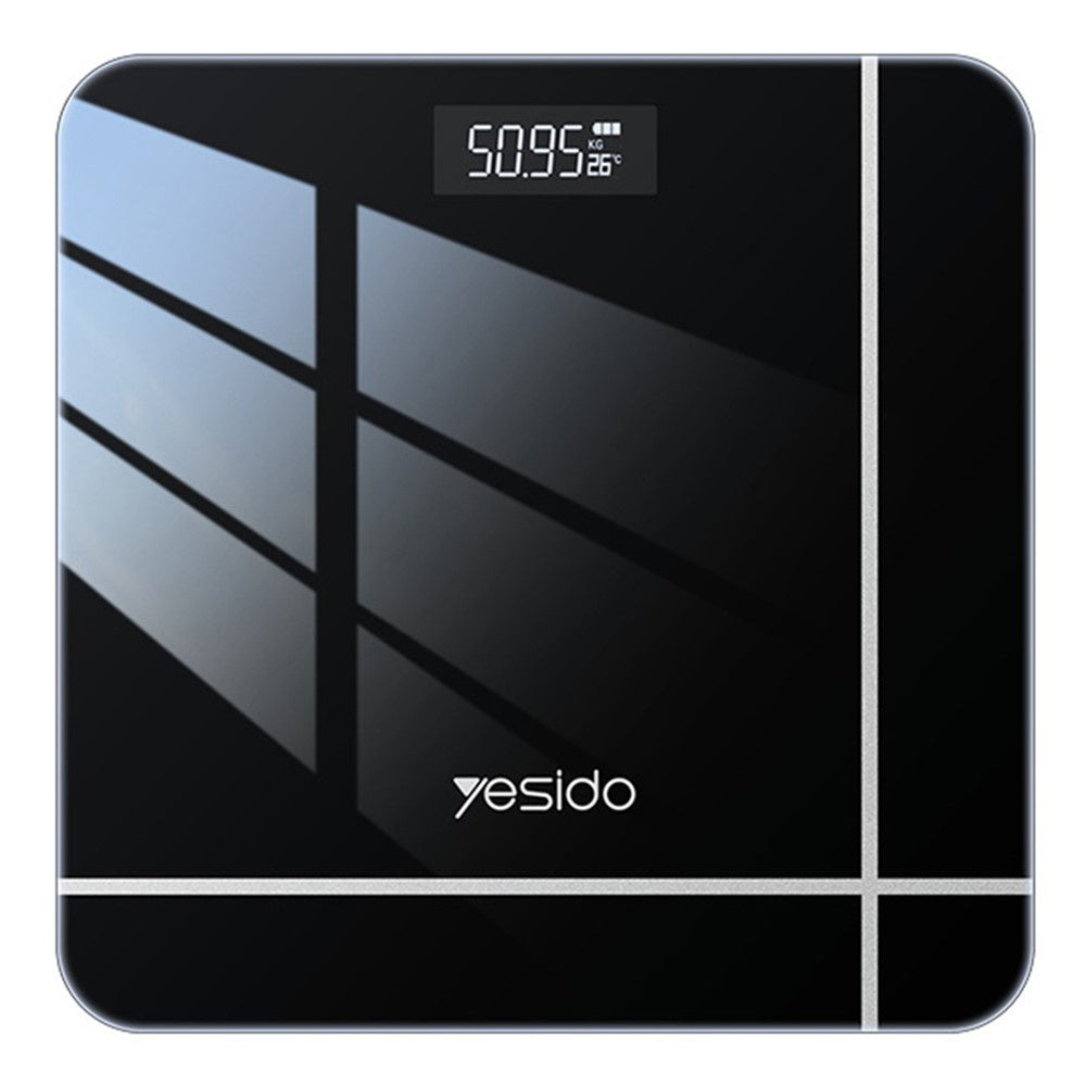 Gadget Yesido Digital Scale Body Weight (MG10), LED Display, Tempered Glass, 5-150kg, Negru