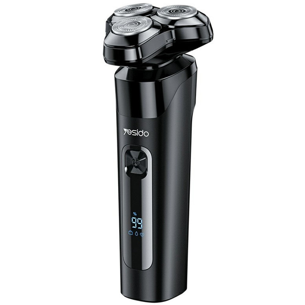 Yesido Electric Shaver Razor (MG05), with 3 Floating Cutter Heads, LED Power Display, USB, 9500RPM, 600mAh, Negru