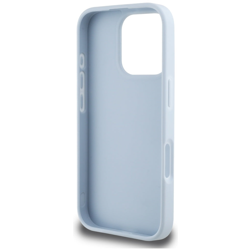 Husa de protectie Guess Hardcase Grained Big 4G Logo Small Classic Logo (GUHCP16LPGT4MBB) compatibil cu iPhone 16 Pro, Albastru