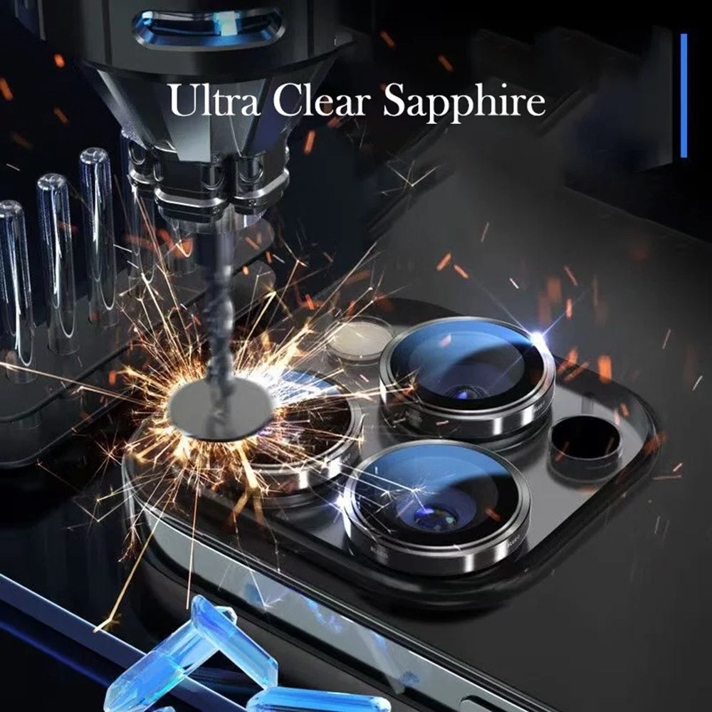 Folie de protectie Blueo Sapphire Crystal Original Lens Glass compatibil cu iPhone 14 Pro / iPhone 14 Pro Max, Mov