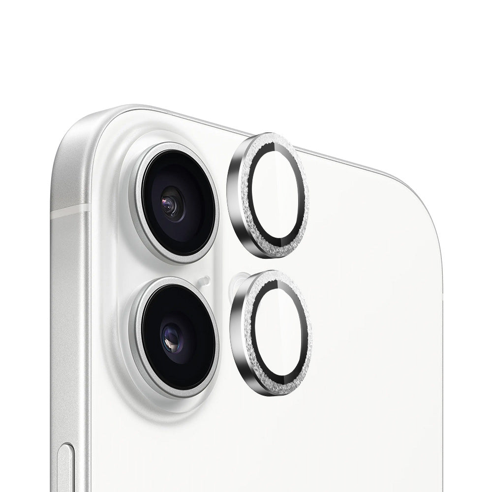 Folie de protectie Blueo Diamond Lens Glass compatibil cu iPhone 16 / iPhone 16 Plus, Argintiu Diamond