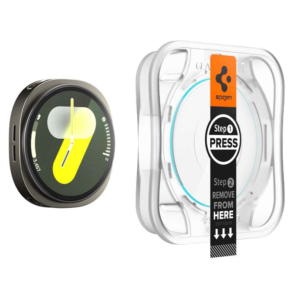 Accesoriu smartwatch Spigen (set de 2) Glas.tR EZ Fit (AGL09874) compatibil cu Samsung Galaxy Watch8 40mm, Transparent