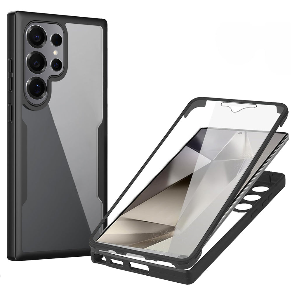 Folie de protectie Techsuit ColorVerse 360 Series + compatibil cu Samsung Galaxy S25 Ultra, Negru