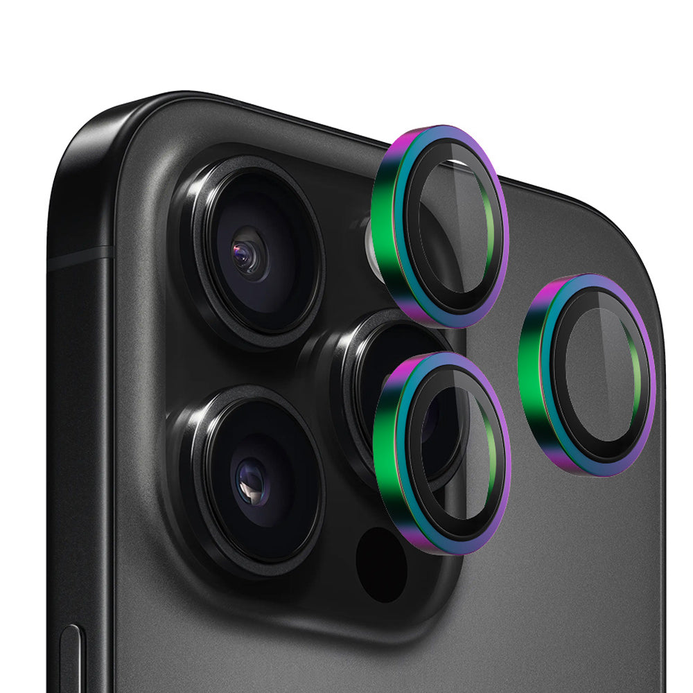 Folie de protectie Blueo Original Metal Frame Lens compatibil cu iPhone 14 Pro / iPhone 14 Pro Max, Colorful
