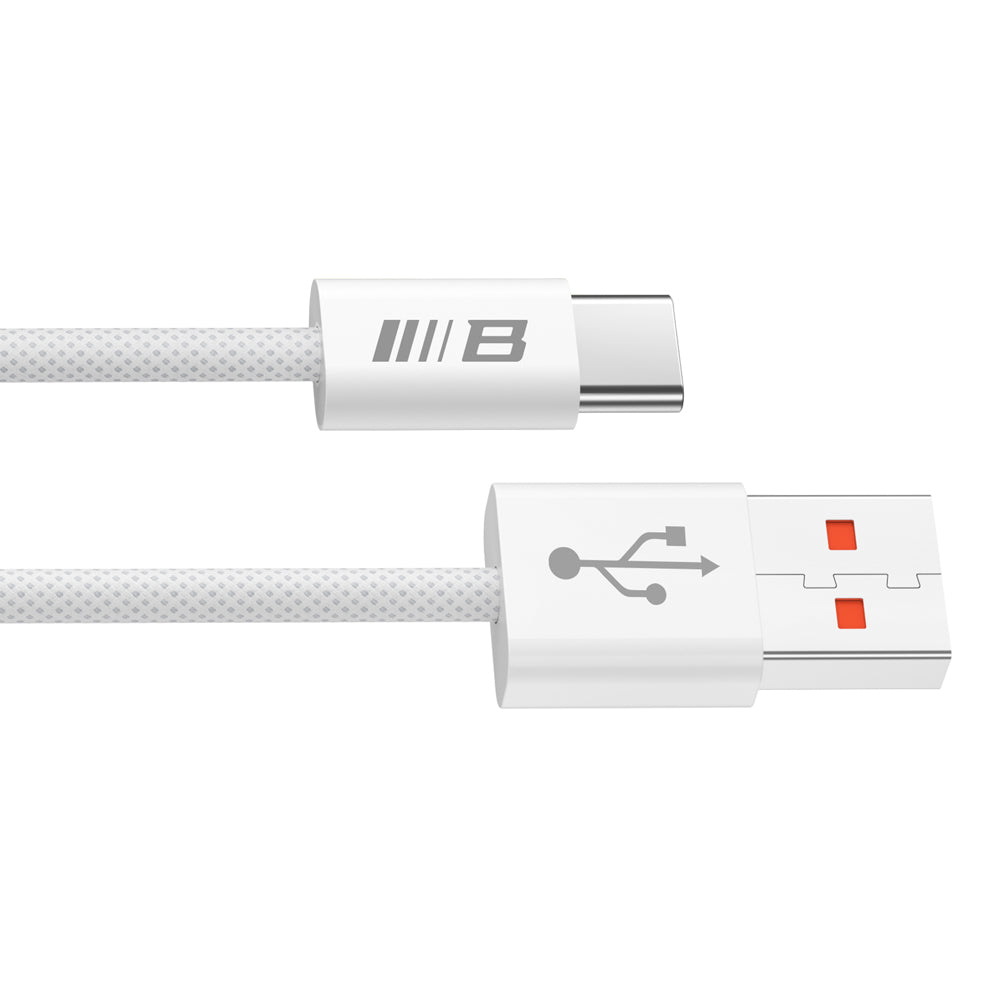 Cablu Blueo Data Cable, USB-A to Type-C, Braided, Fast Charging, 6A, 1.5m, Alb