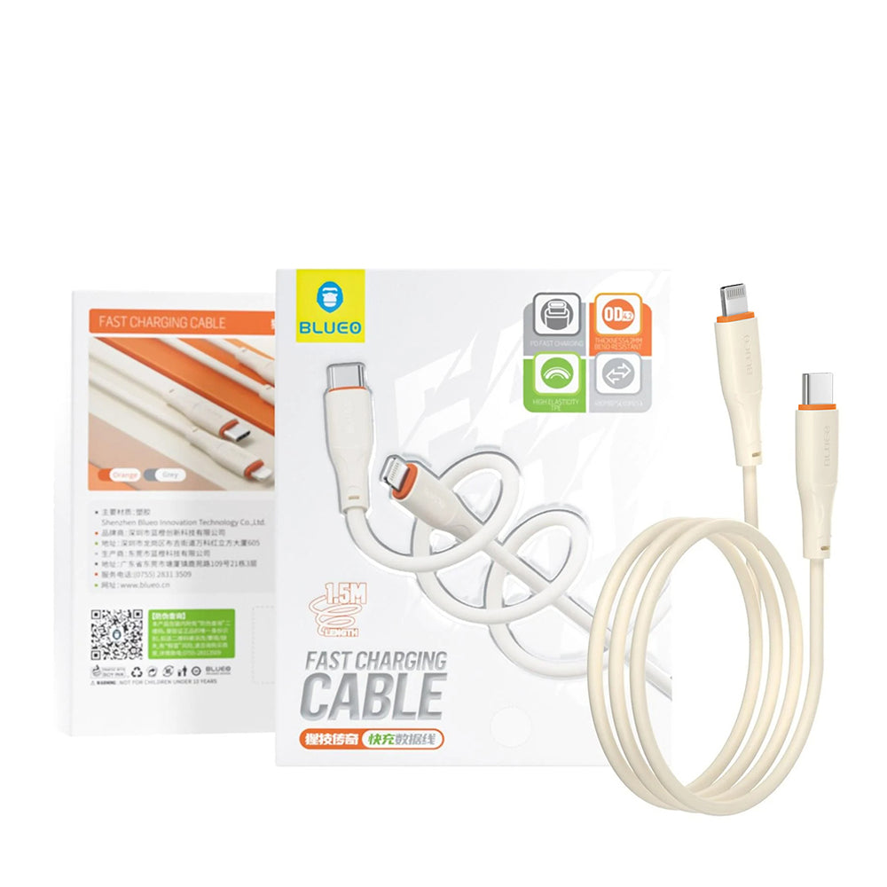 Cablu Blueo Ape Lengend, Type-C to Lightning, Fast Charging, 1.5m, Portocaliu