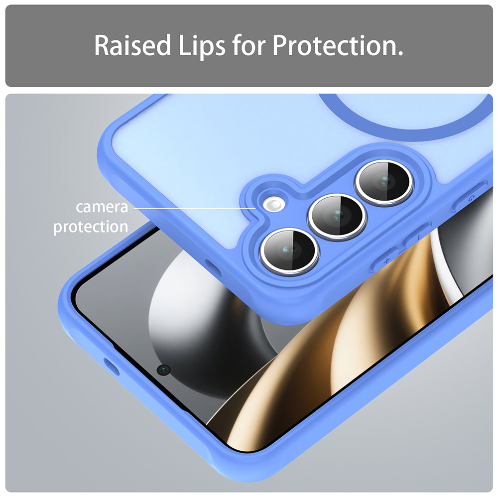 Husa de protectie Techsuit HaloFrost II MagSafe compatibil cu Samsung Galaxy S25 FE, Albastru Cer