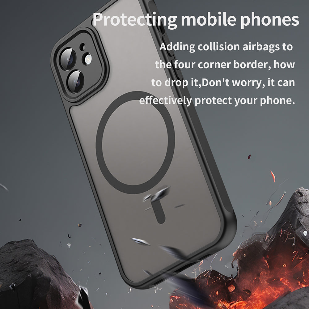 Husa de protectie Techsuit HaloFrost II MagSafe compatibil cu iPhone 11, Negru