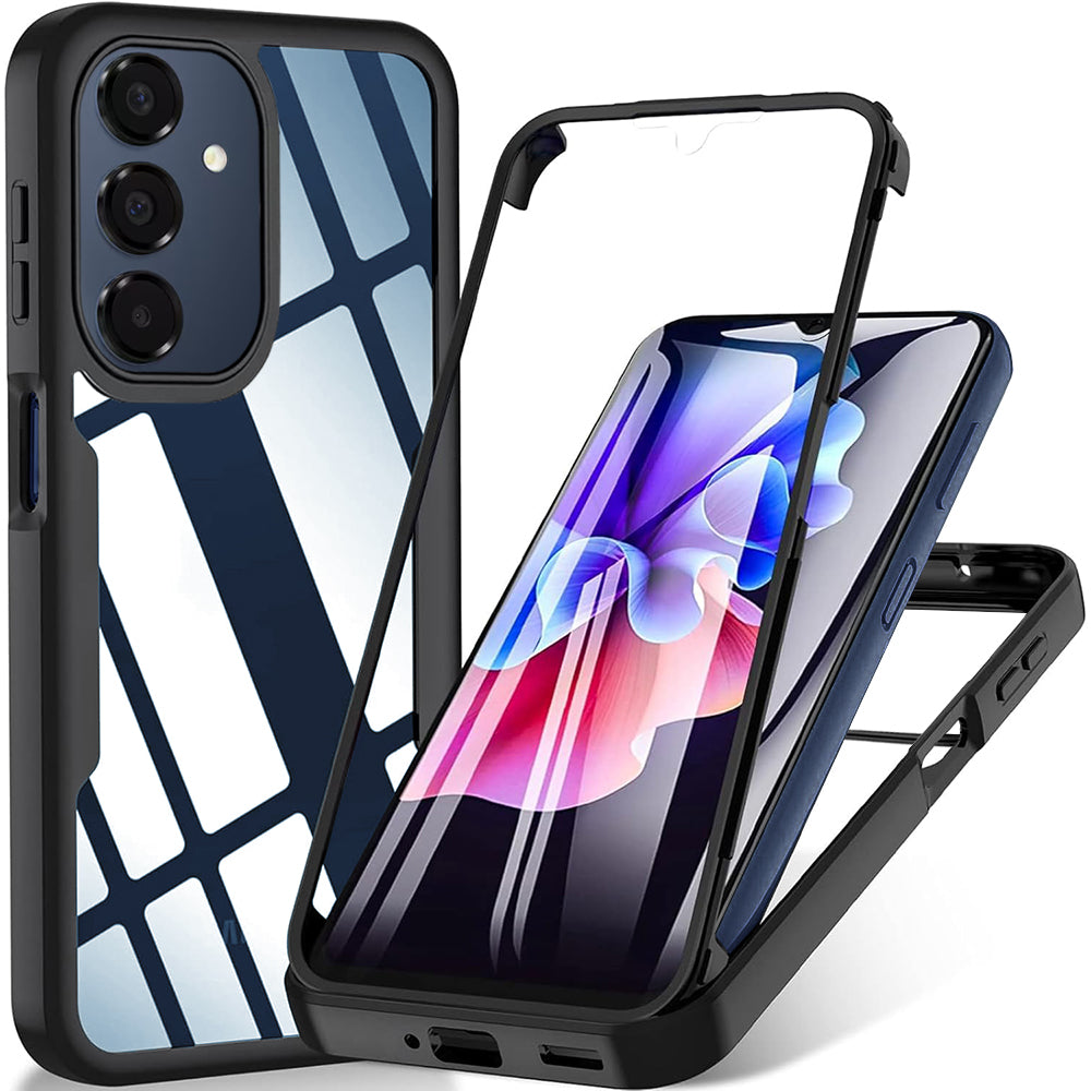 Folie de protectie Techsuit ColorVerse 360 Series + compatibil cu Samsung Galaxy A16 4G / A16 5G / A17 5G / A17 4G, Negru