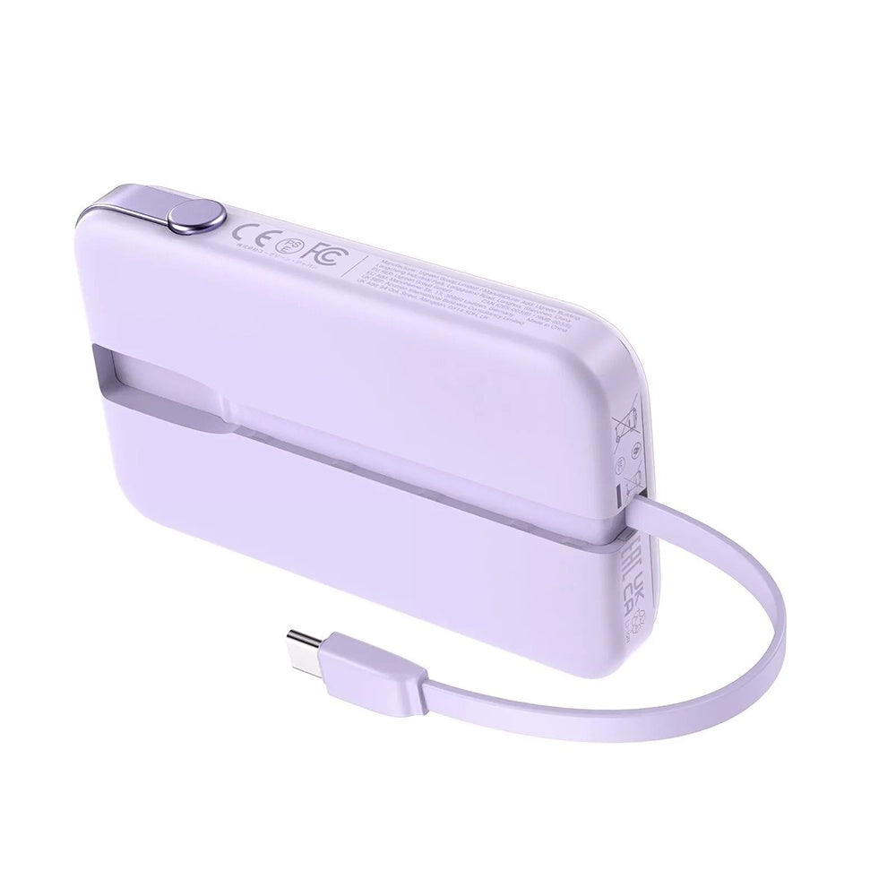 Baterie externa Ugreen PB511 (35604B), USB, Type-C with Built-in Cable, 10000mAh, 30W, Mov