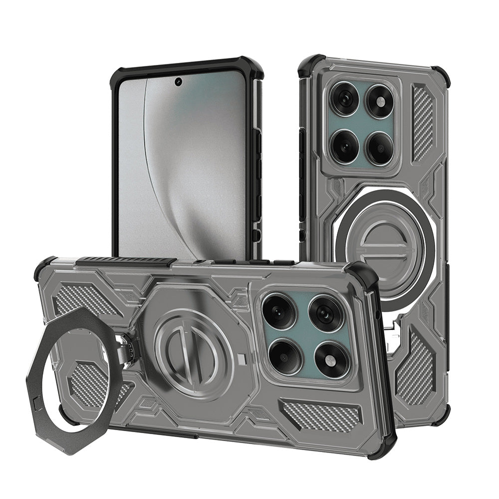 Husa de protectie Techsuit Carbon Shield PRO compatibil cu Motorola Edge 60 Pro, Negru Fumuriu