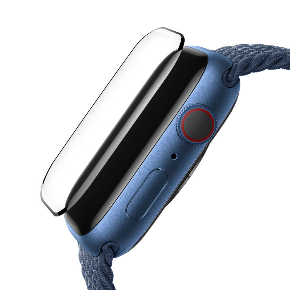 Folie de protectie smartwatch Blueo High Molecule Screen Protector with Dust Removal Locator compatibil cu Apple Watch 4/5/6/SE/SE 2 (40mm), Negru
