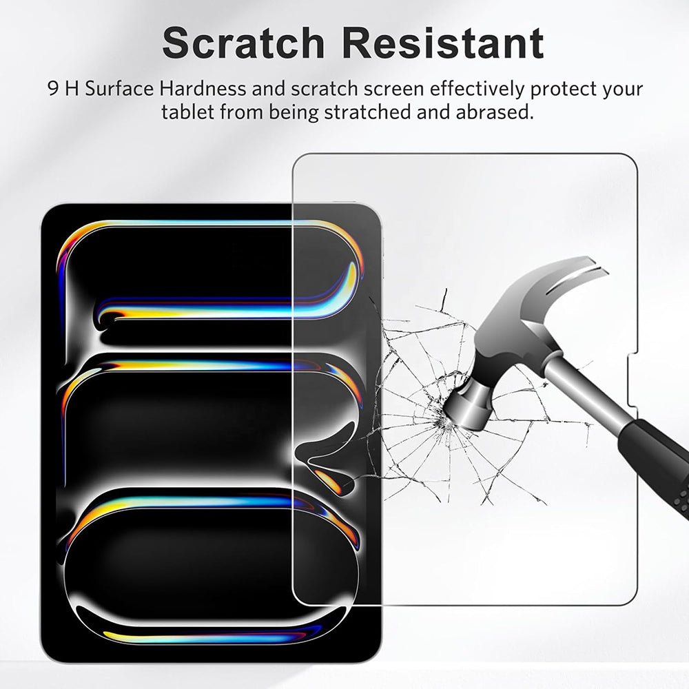 Husa de protectie tableta Blueo HD Tempered Glass compatibil cu iPad Pro 13 (2024) / iPad Pro 13 (2025), Transparent