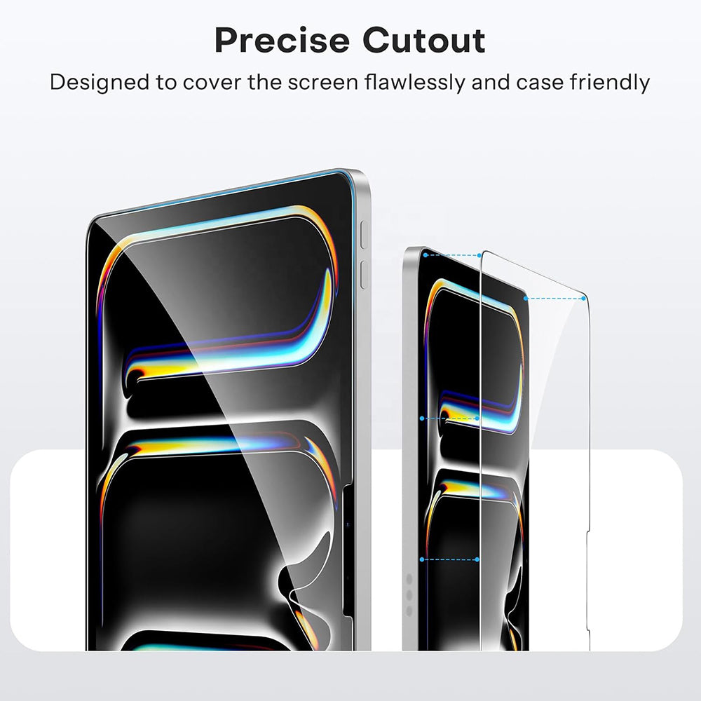 Husa de protectie tableta Blueo HD Tempered Glass compatibil cu iPad Pro 13 (2024) / iPad Pro 13 (2025), Transparent