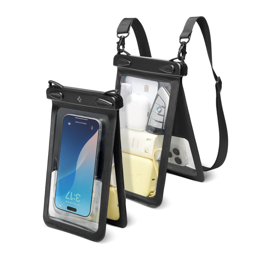Spigen Waterproof Case A603 (ACS09745), IPX8, for Phone, max 6.9", Negru