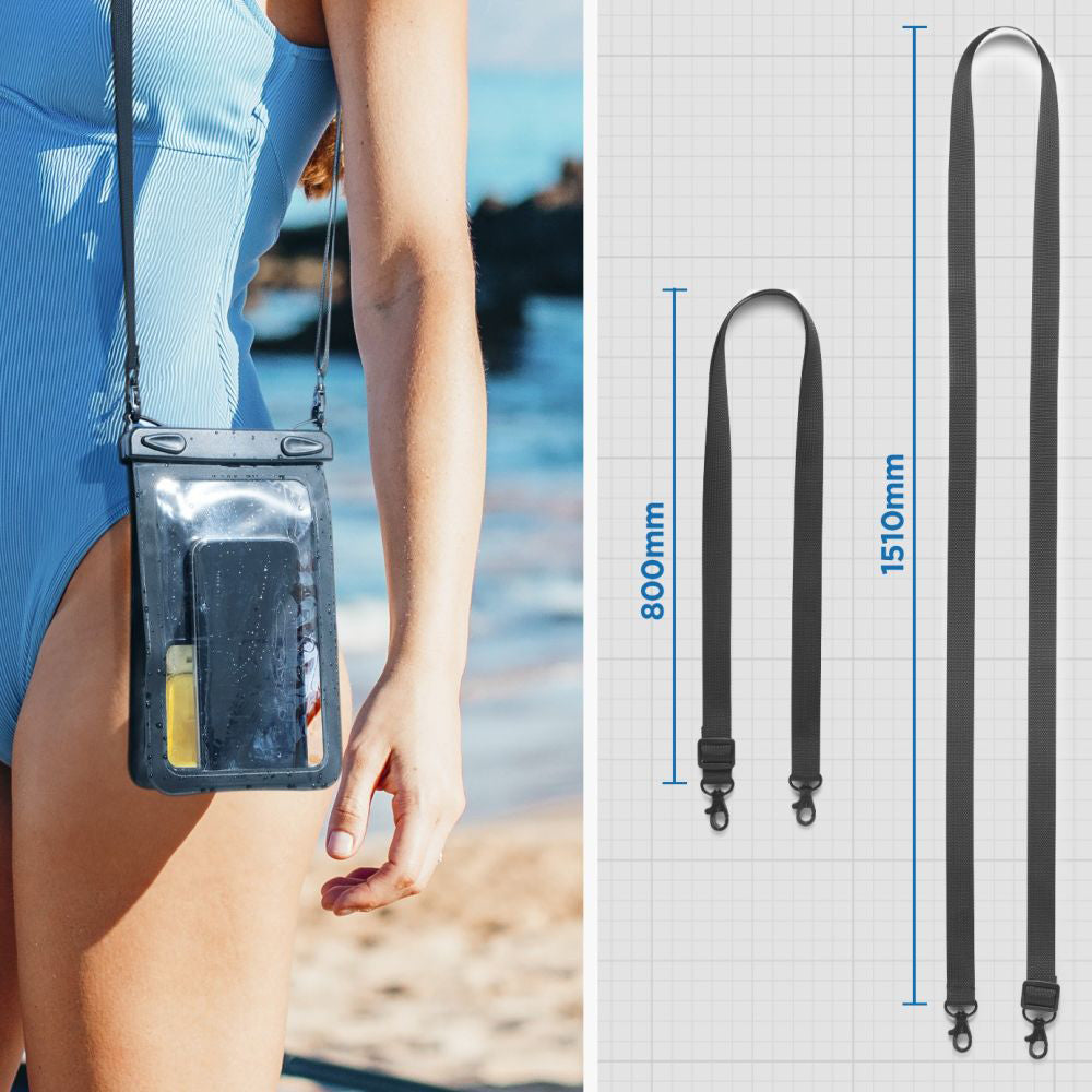 Spigen Waterproof Case A603 (ACS09745), IPX8, for Phone, max 6.9", Negru