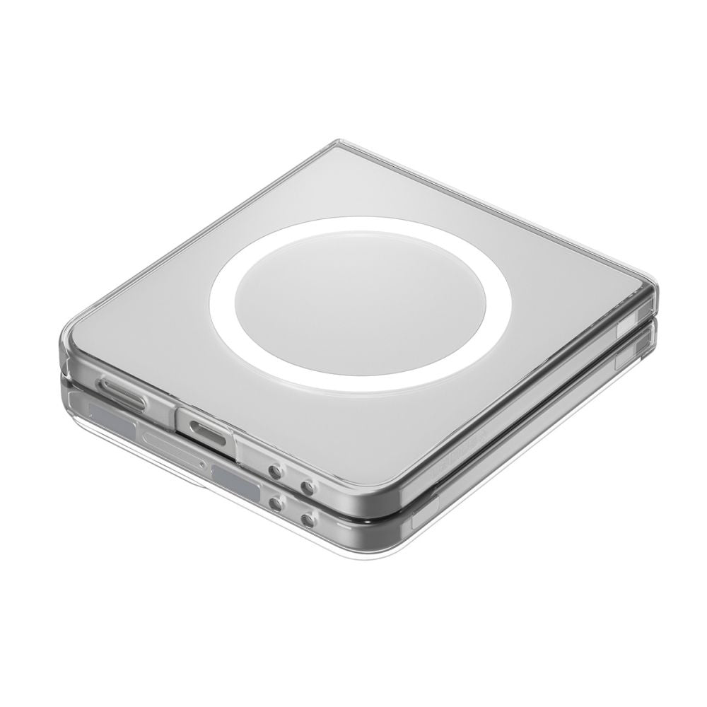 Husa de protectie Spigen Air Skin MagSafe (ACS09556) compatibil cu Samsung Galaxy Z Flip7, Crystal Clear / Alb