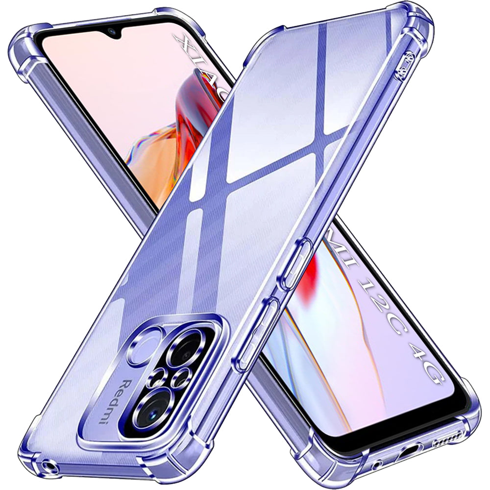 Husa de protectie Techsuit Shockproof Clear Silicone compatibil cu Xiaomi Redmi 12C, Transparent
